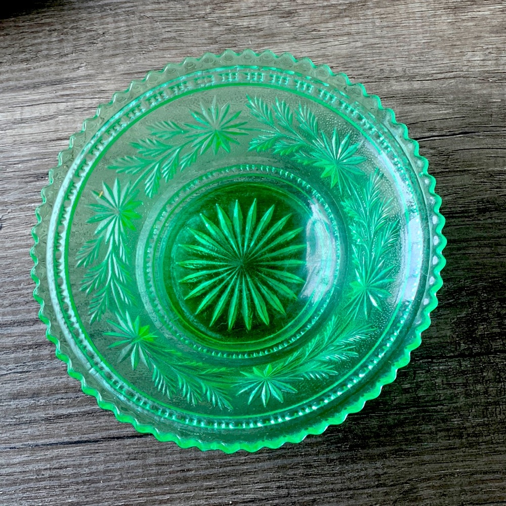 Vintage green glass